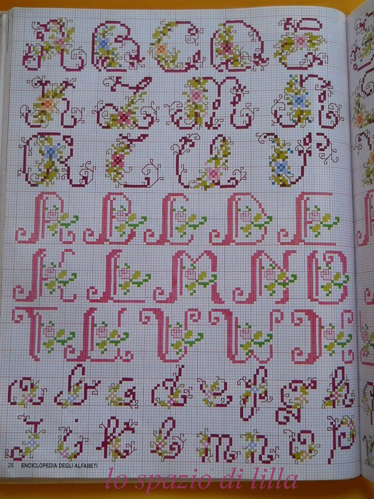 Cross stitch floral alphabet (1)