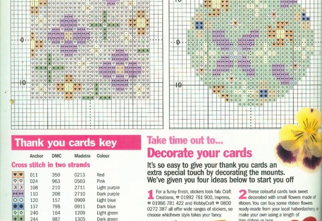 Cross stitch floral cards free patterns (2)