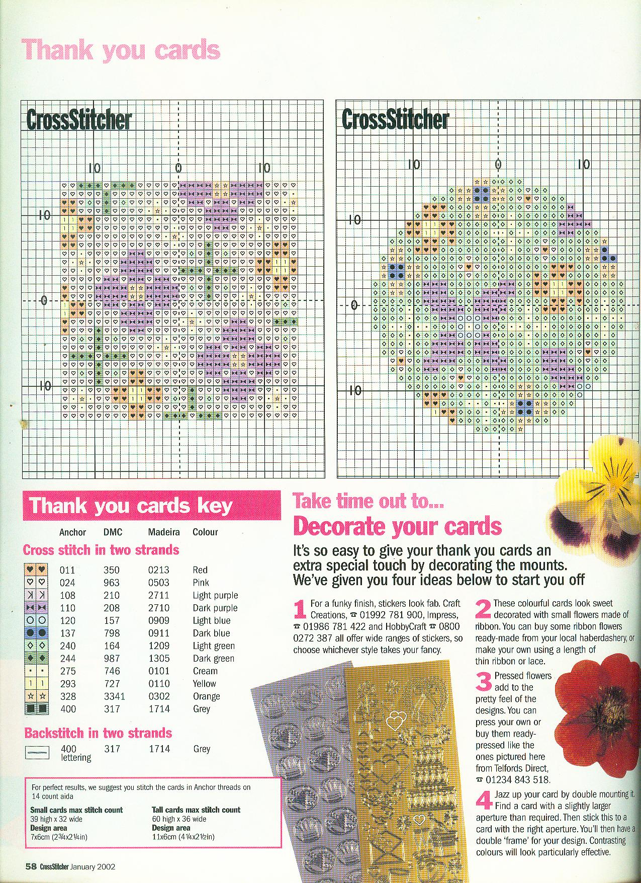 Cross stitch floral cards free patterns (2)