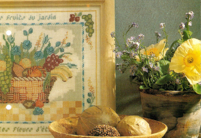 Cross stitch home painting with fruit (2)