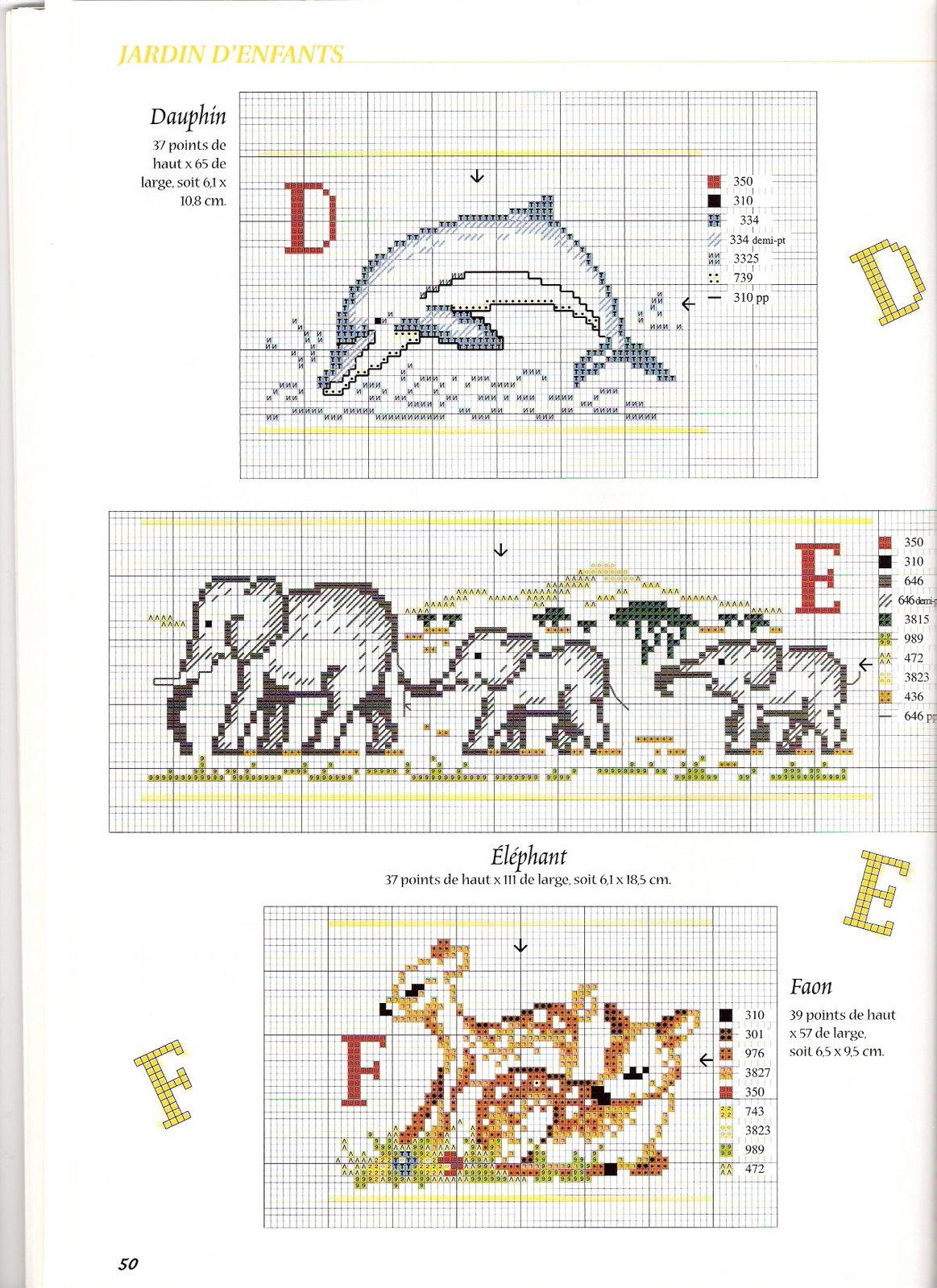 Cross stitch letters with animals (7)
