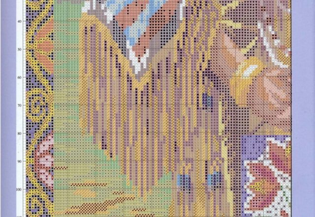 Cross stitch painting with Native Americans (4)