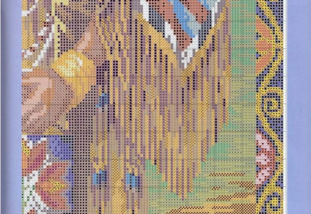 Cross stitch painting with Native Americans (5)