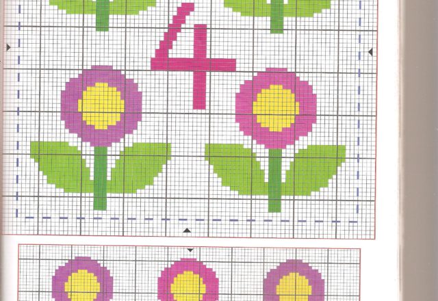 Cross stitch panel let’ s learn to count! (4)