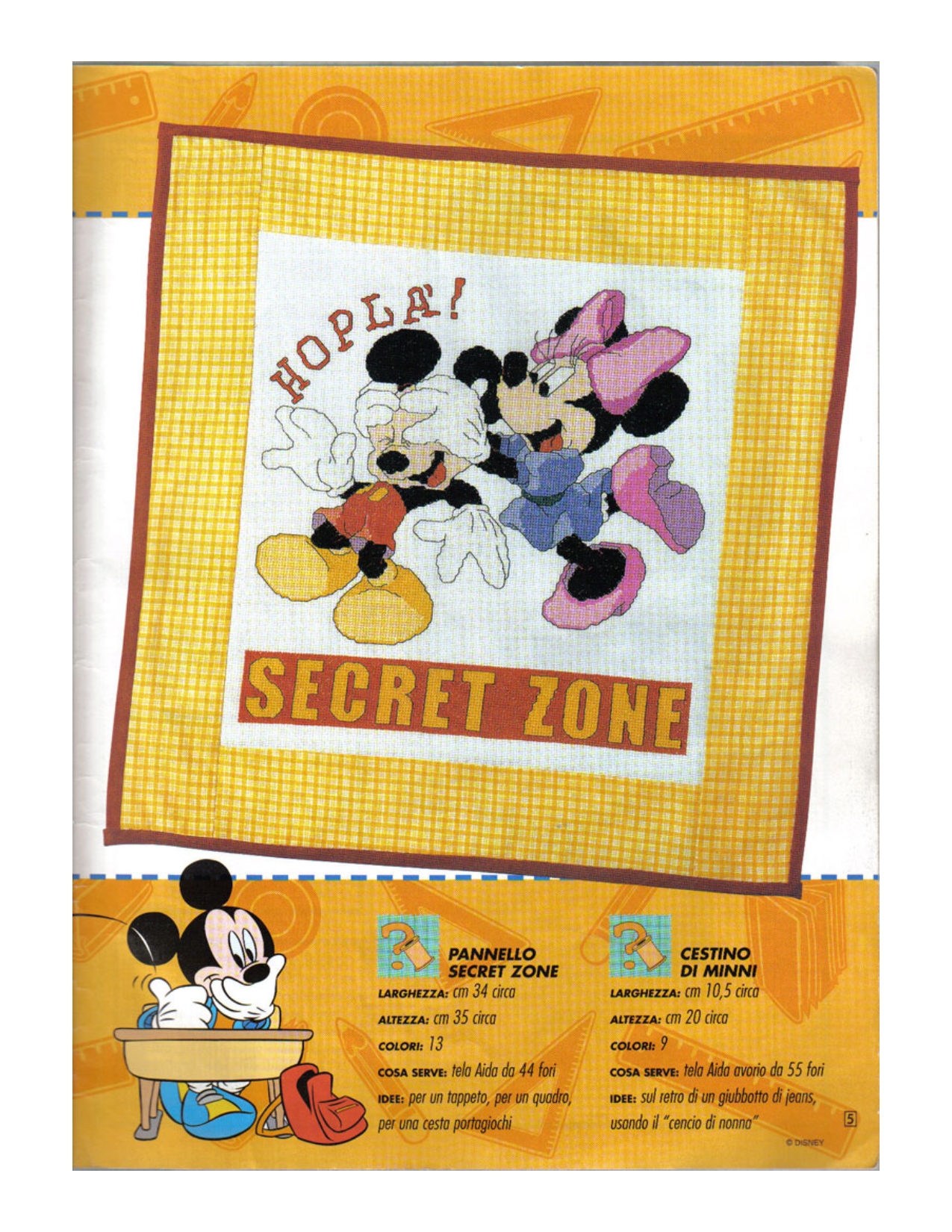 Cross stitch panel with Minnie Mouse and Mickey Mouse (1)