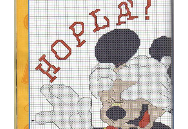 Cross stitch panel with Minnie Mouse and Mickey Mouse (2)