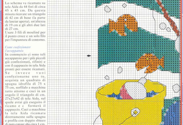 Cross stitch pattern Mickey Mouse is fishing (2)