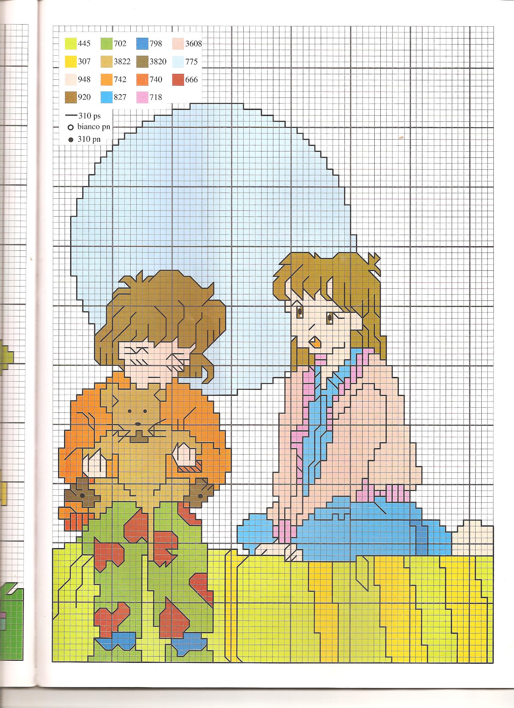 Cross stitch pattern Miracle Girls (1)
