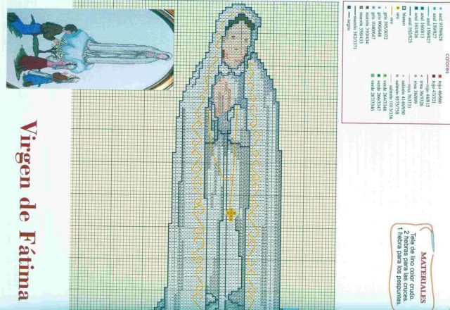 Cross stitch pattern Our Lady of Fatima (1)