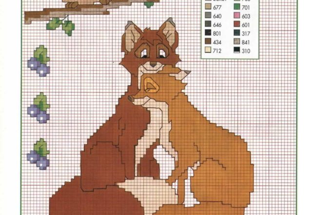 Cross stitch pattern of The Fox and the Hound Walt Disney (3)
