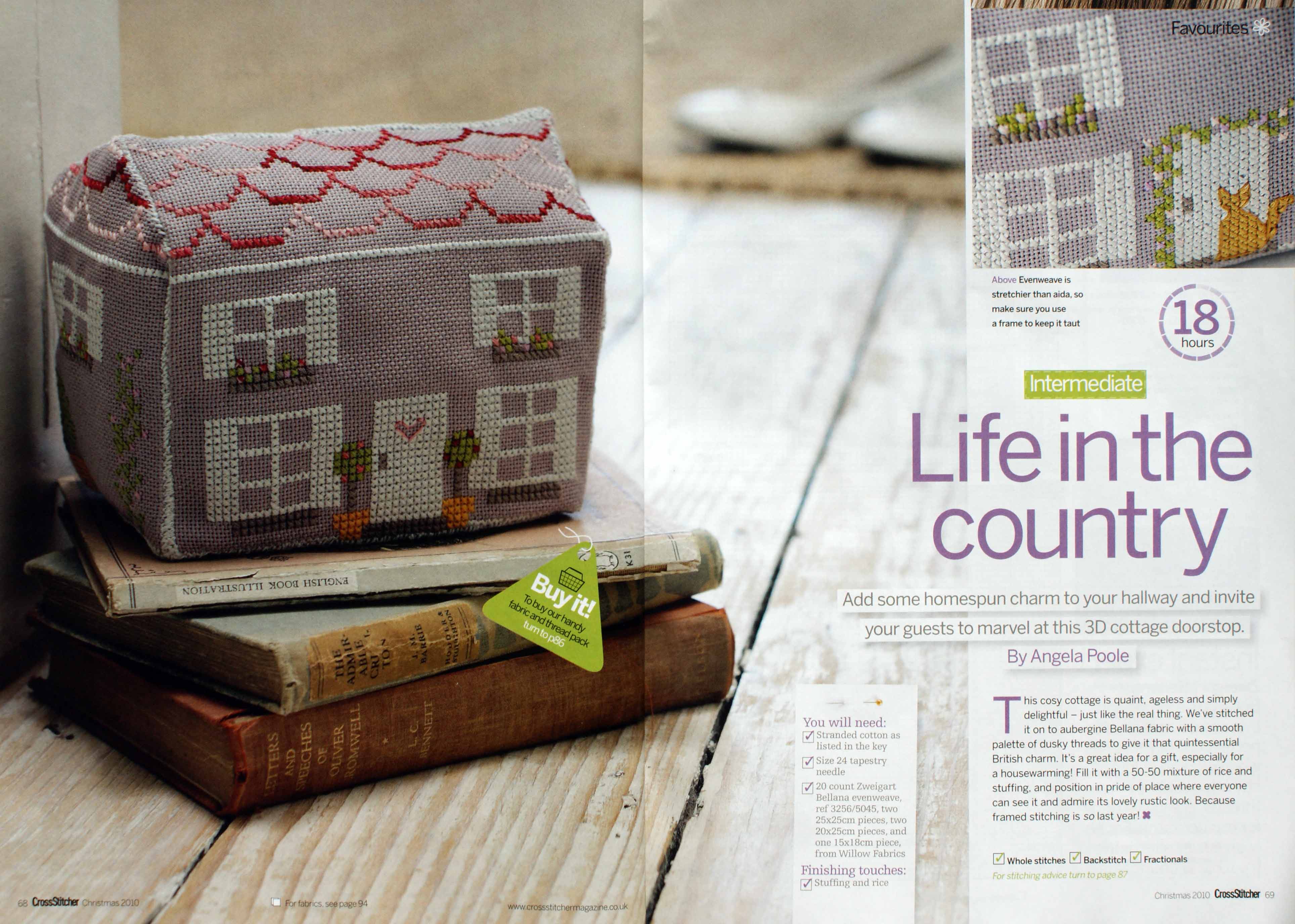 Cross stitch pattern of a house (1)