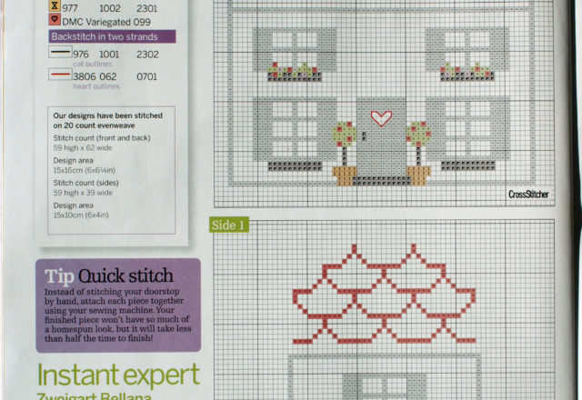 Cross stitch pattern of a house (2)