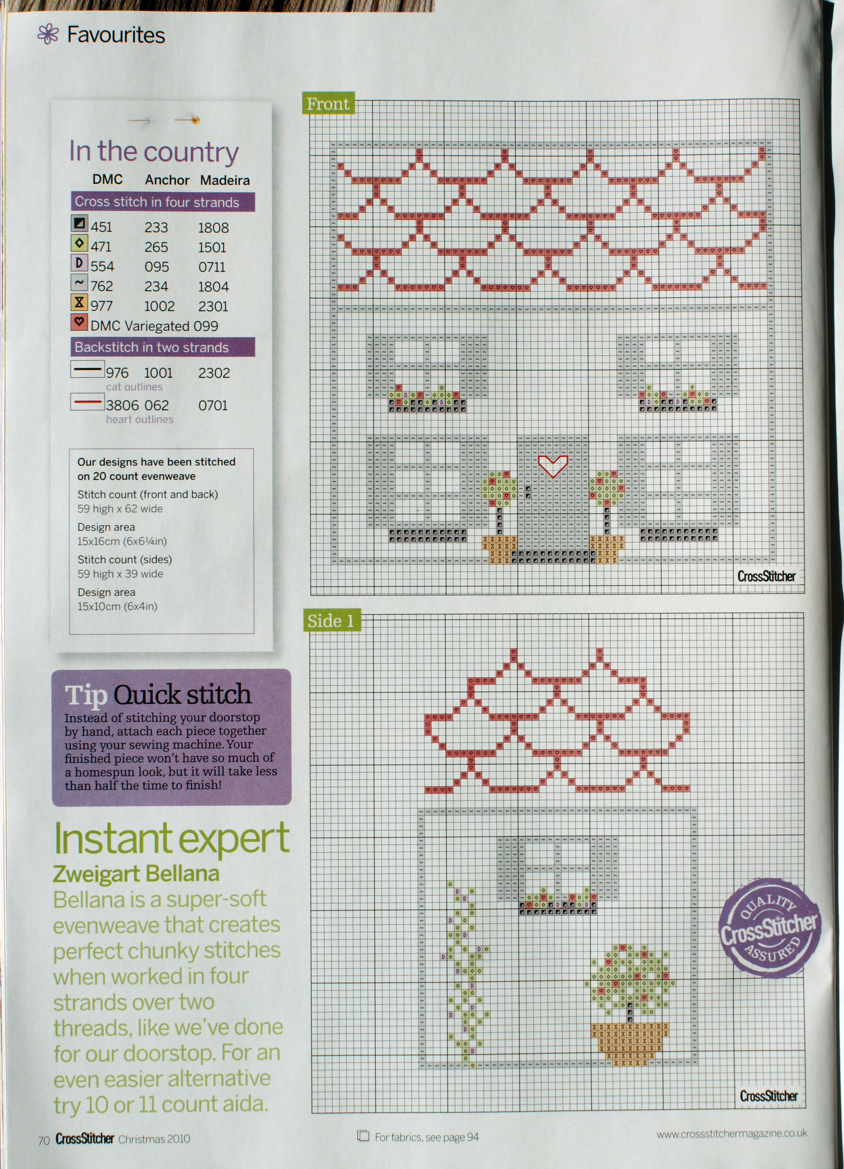 Cross stitch pattern of a house (2)
