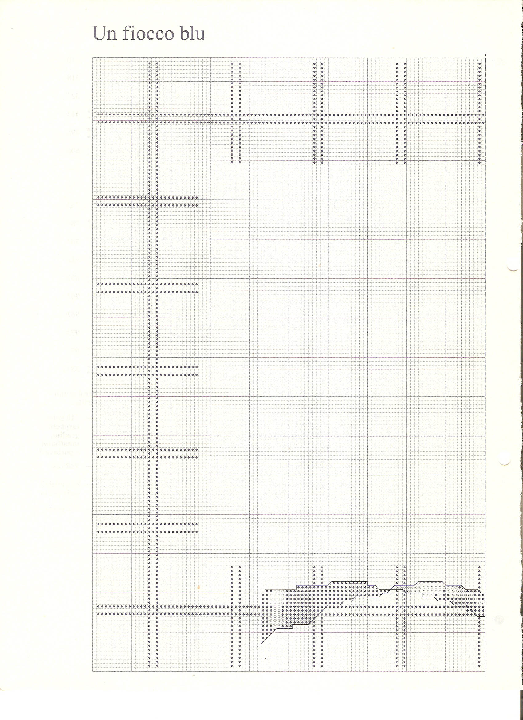 Cross stitch pattern placemat with bows (2)