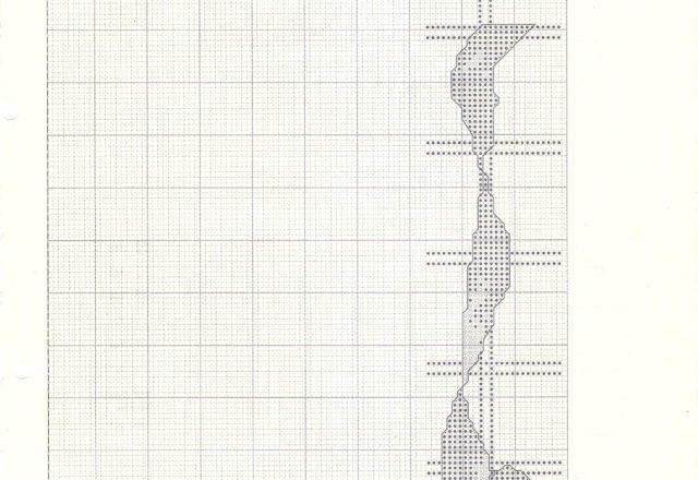 Cross stitch pattern placemat with bows (3)