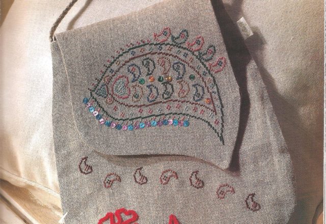 Cross stitch pattern spring to be stitched on a bag (2)