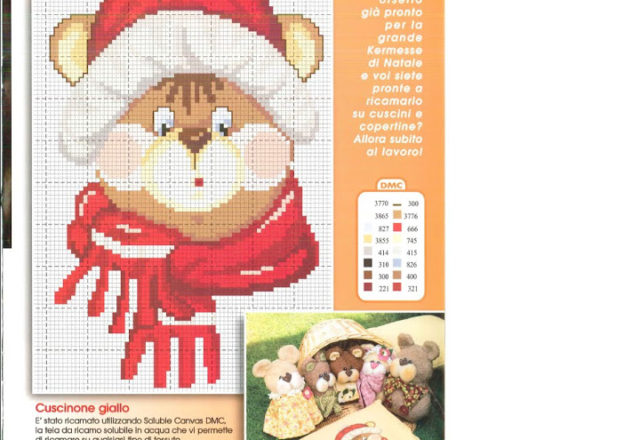 Cross stitch pattern teddy bear