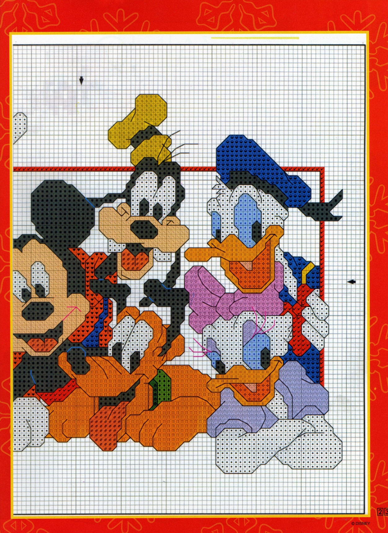 Cross stitch pattern with Disney characters (2)