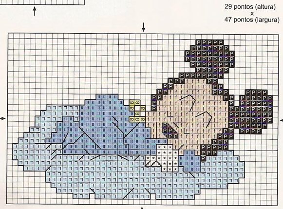 Cross stitch patterns Baby Disney on the cloud (2)