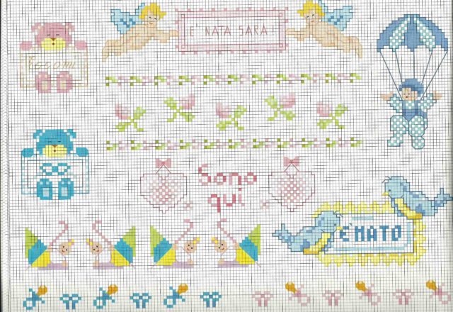 Cross stitch patterns baby birth records