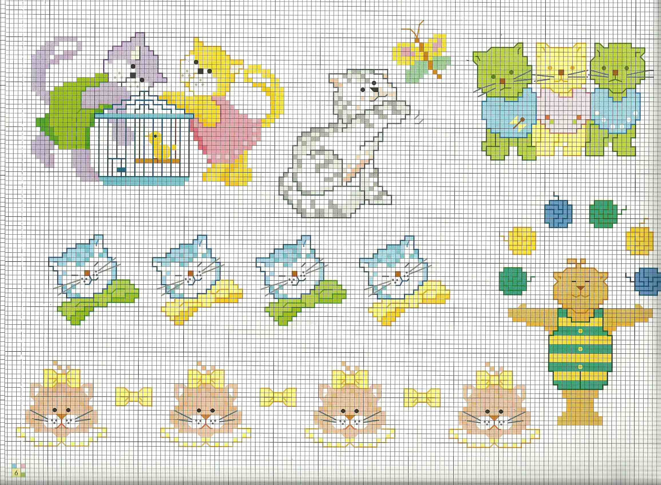 Cross stitch patterns baby cats and kittens-01