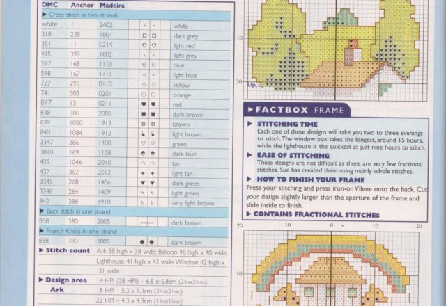 Cross stitch patterns balloon and Noah’ s Ark