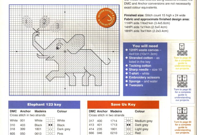 Cross stitch patterns for babies some elephants