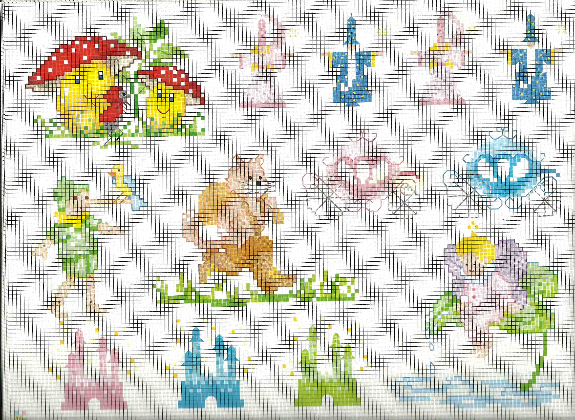 Cross stitch patterns for baby blanket the magic