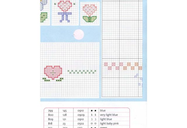 Cross stitch patterns with teddy bears for nursery set (2)