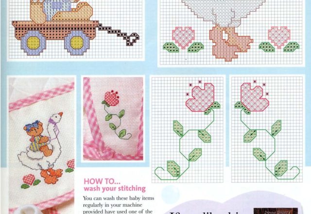 Cross stitch patterns with teddy bears for nursery set (4)