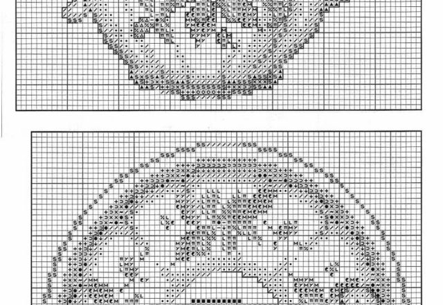 Cross stitch pictures with objects from tea (1)