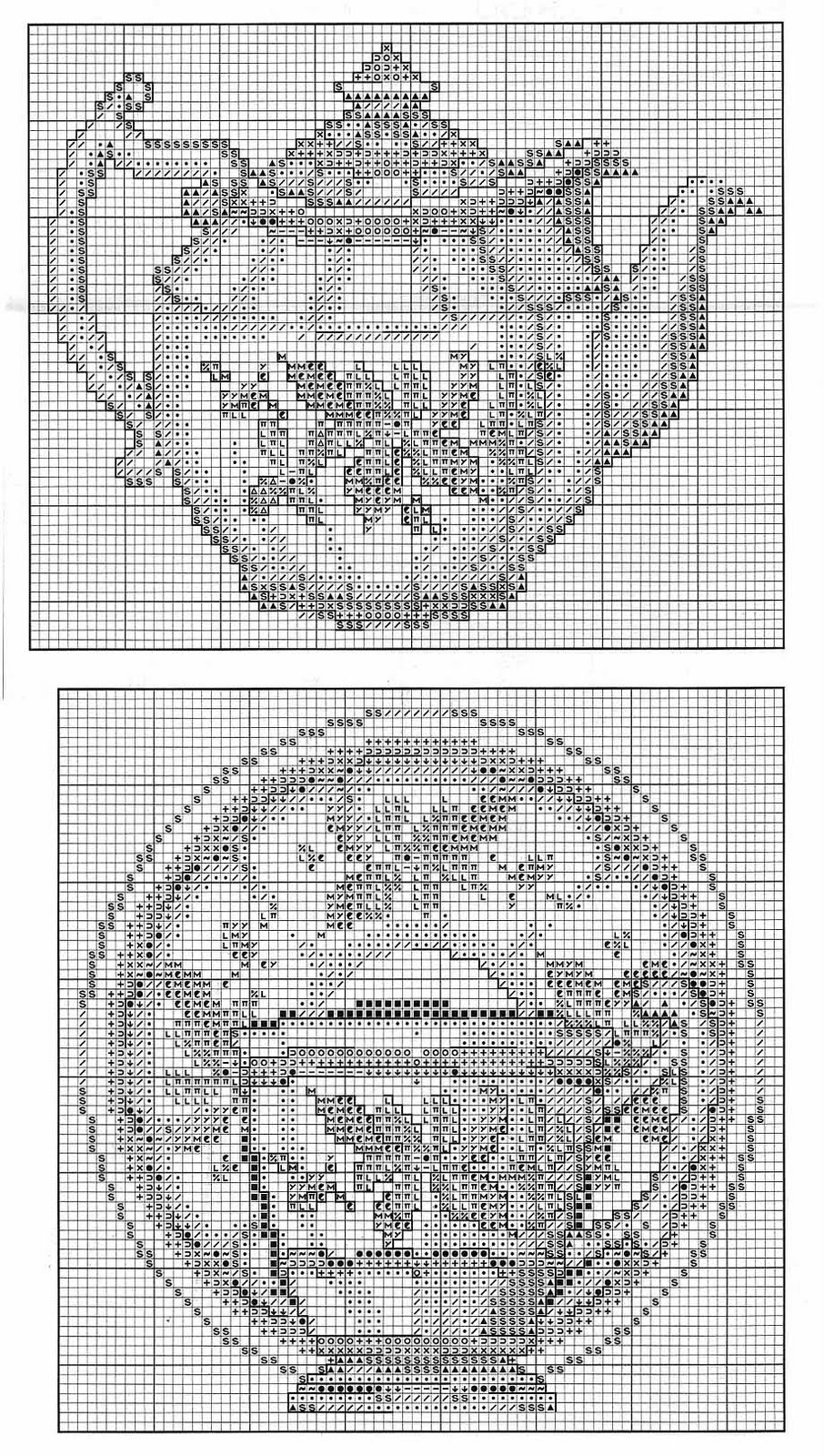 Cross stitch pictures with objects from tea (1)