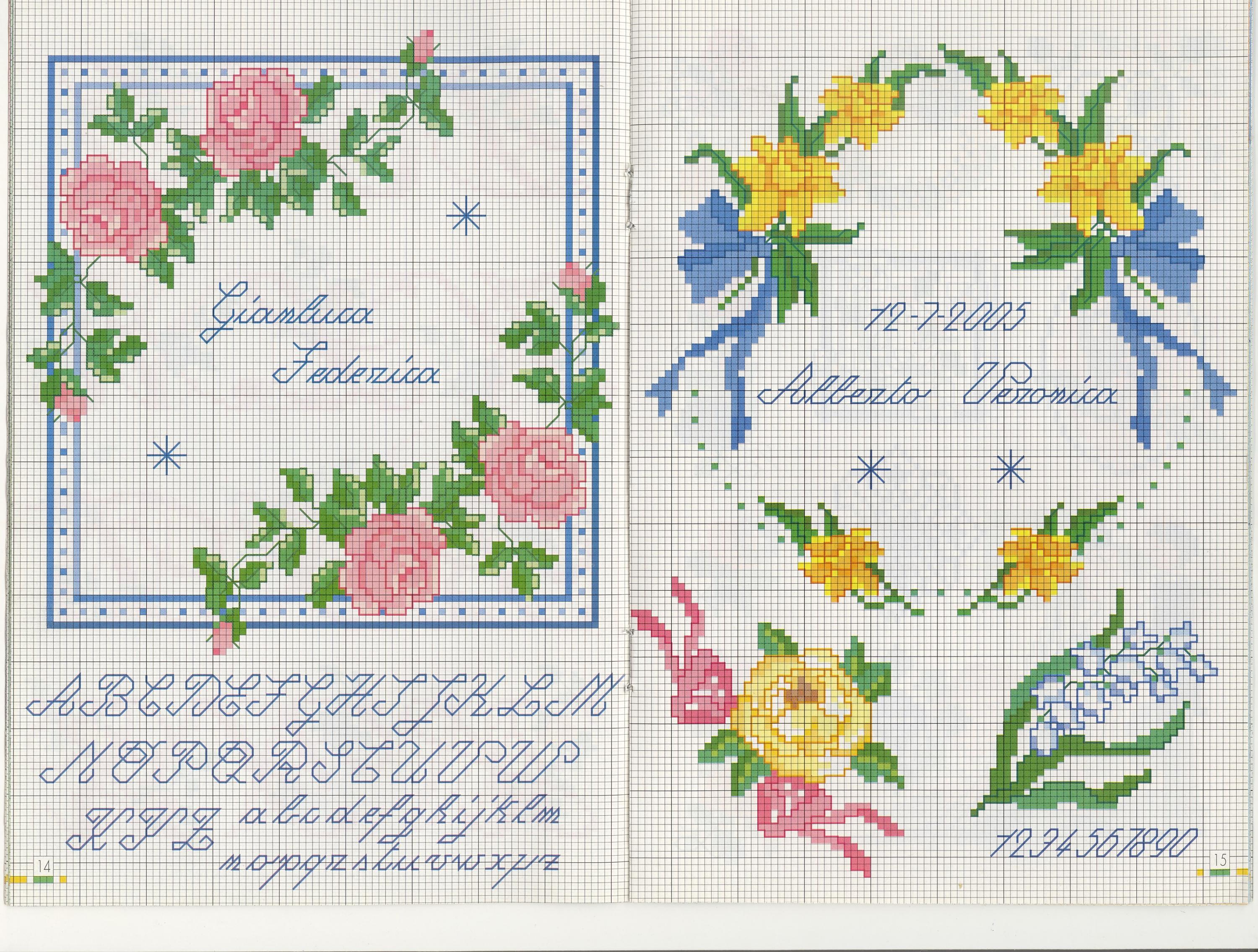 Cross stitch ring pillow 2