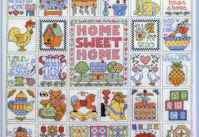 Cross stitch sampler for home (1)