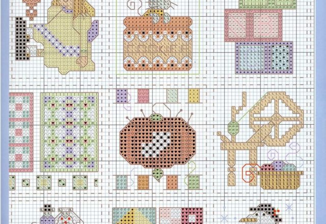 Cross stitch sampler for home (5)