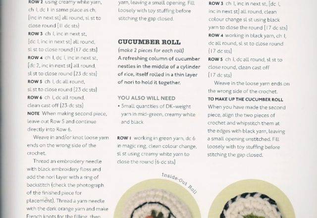 Cucumber roll amigurumi pattern (1)