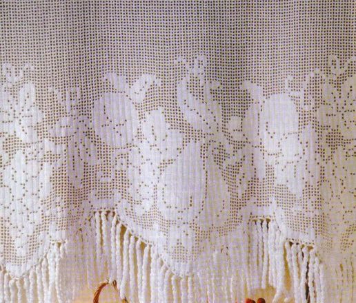 Curtains with fruit free crochet filet patterns (1)