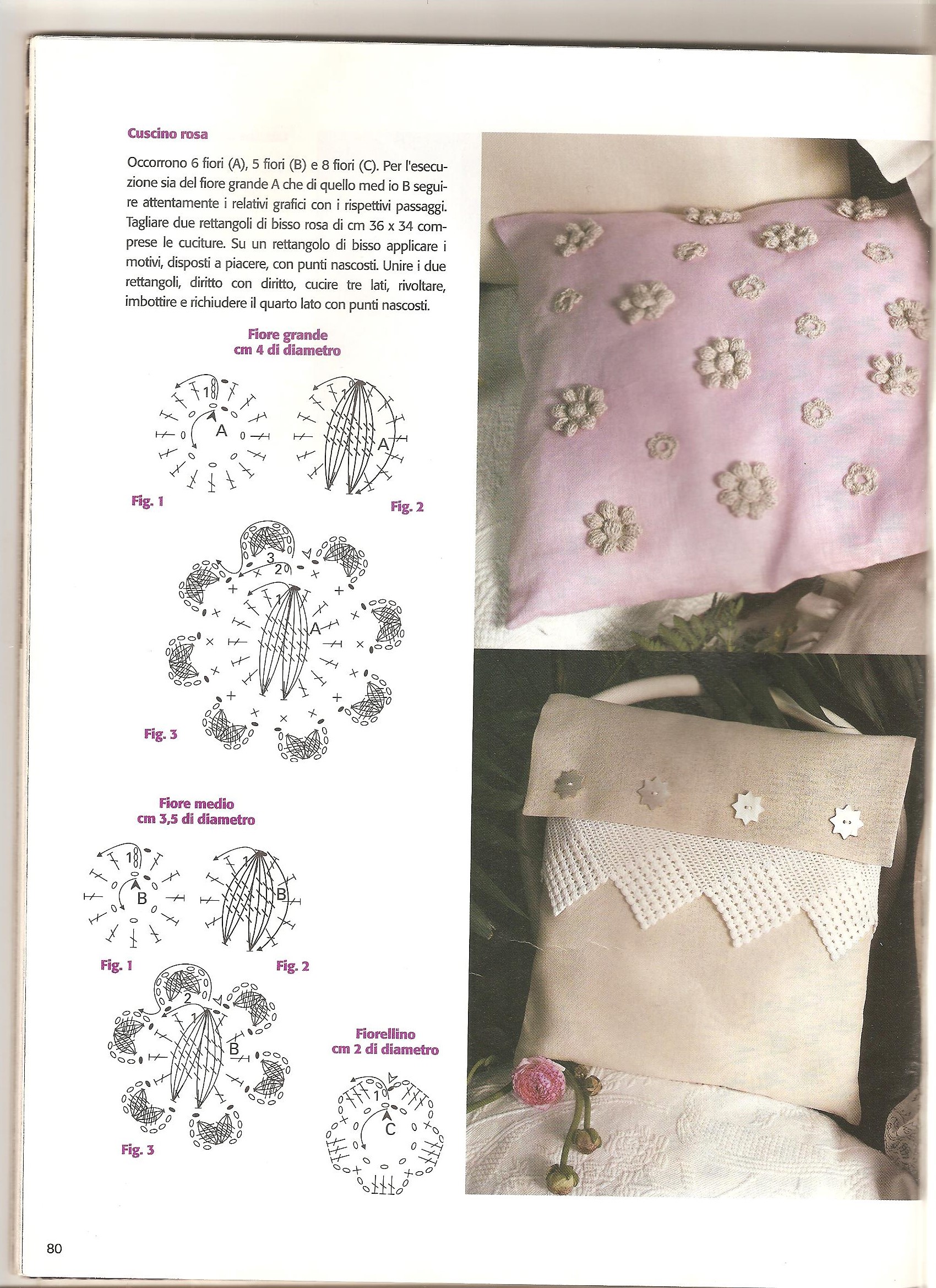 Cuschion pillow with flowers and applications crochet pattern (5)