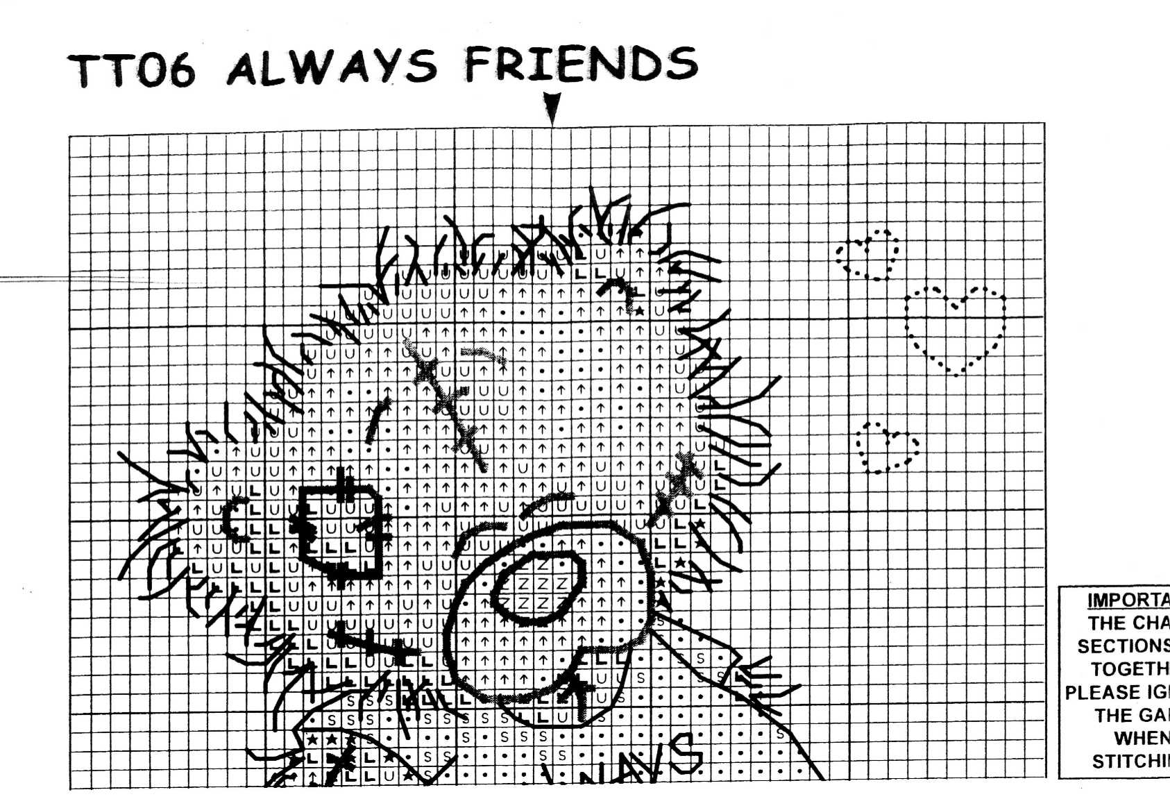 Cute teddy bear with t-shirt always friends free cross stitch patterns (4)