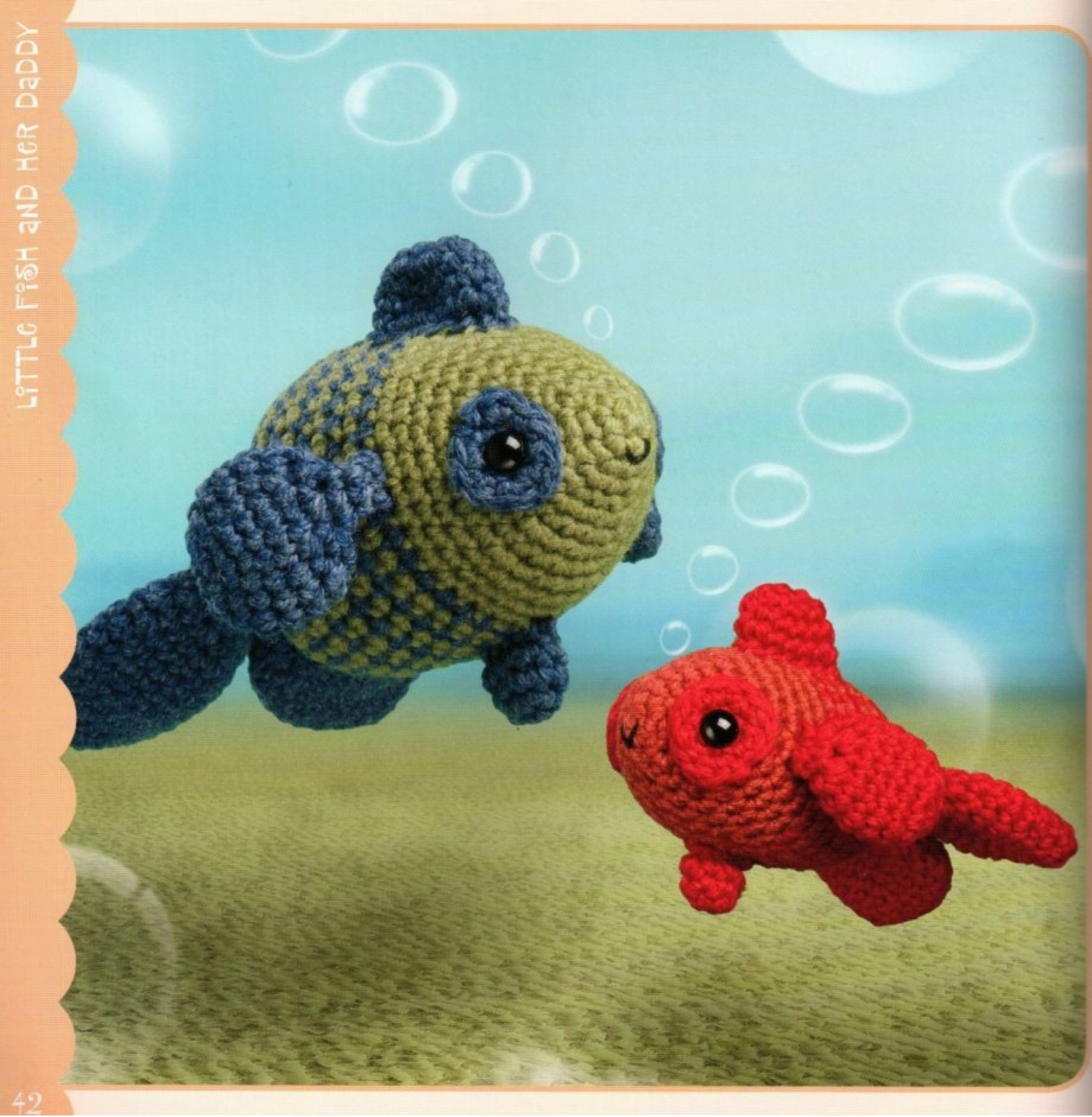 Dad fish with his son amigurumi pattern (2)
