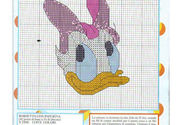 Daisy Duck thoughtful cross stitch patterns