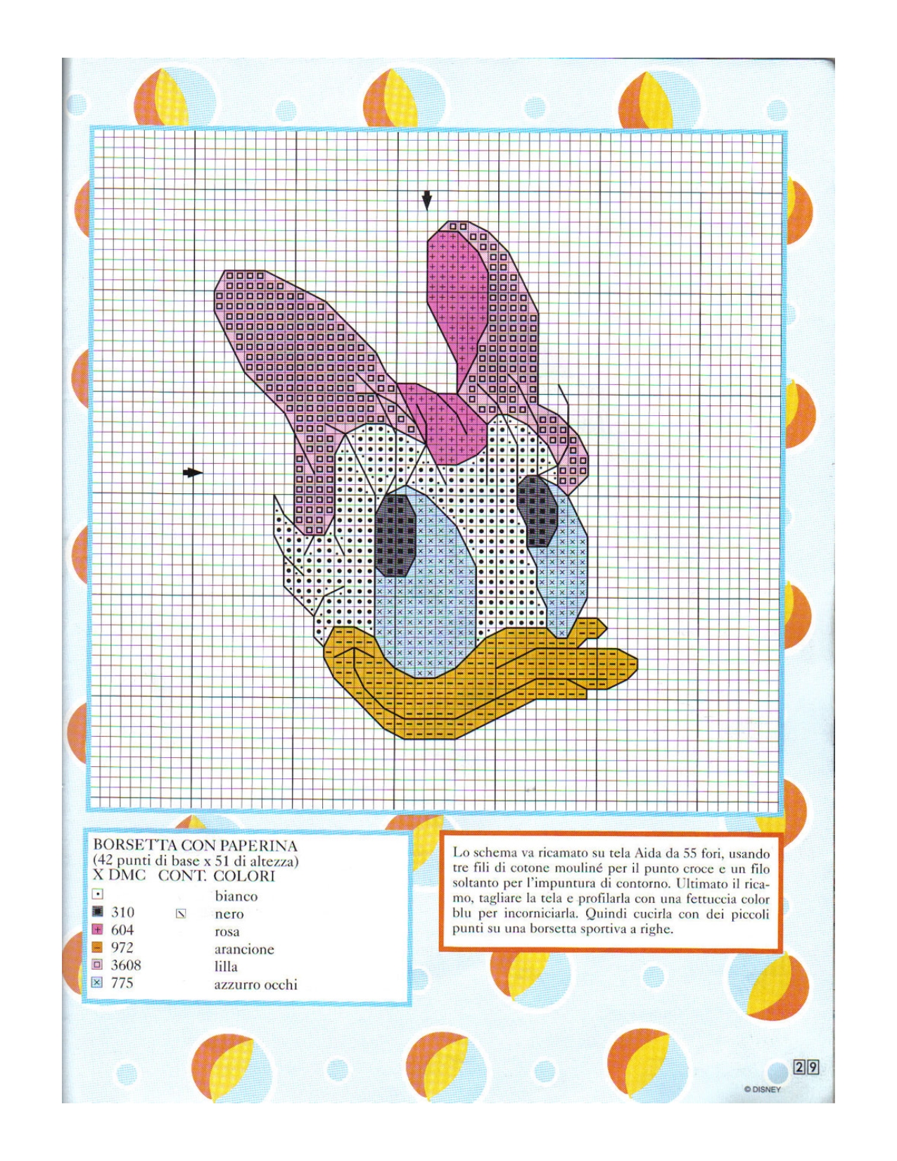 Daisy Duck thoughtful cross stitch patterns