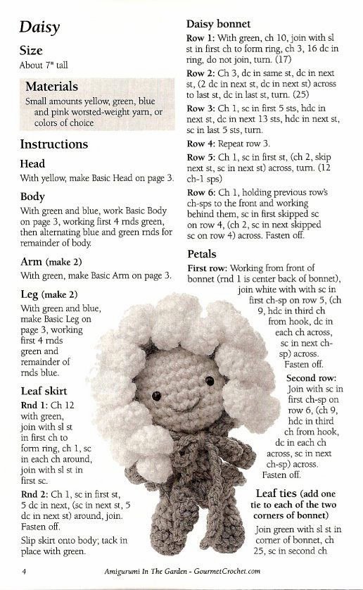 Daisy amigurumi pattern