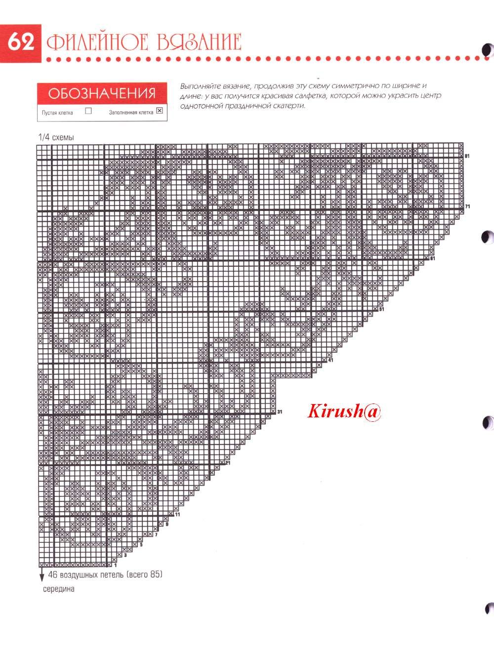 Diamond crochet filet tablecloth free design download