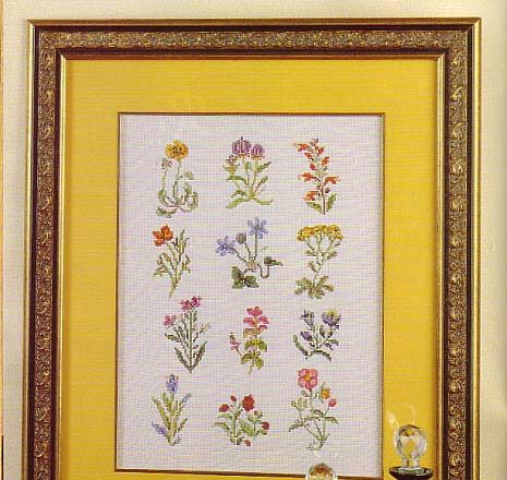 Different types of flowers cross stitch pattern(1)
