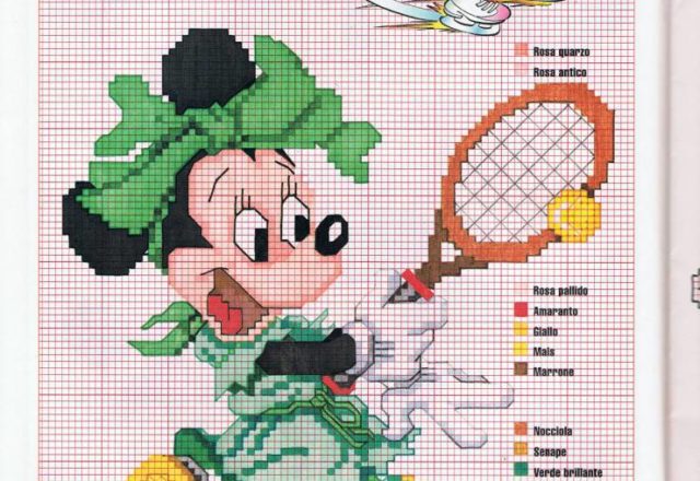 Disney Minnie tennis player with green dress