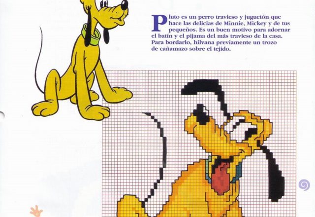 Disney Pluto happy cross sitch pattern