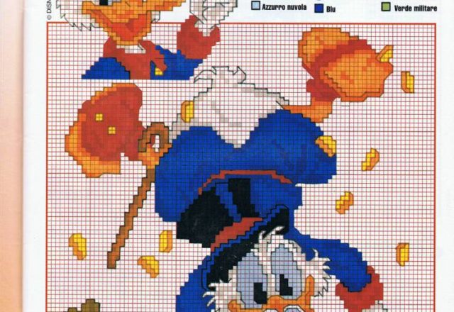 Disney Scrooge McDuck dives in dollars