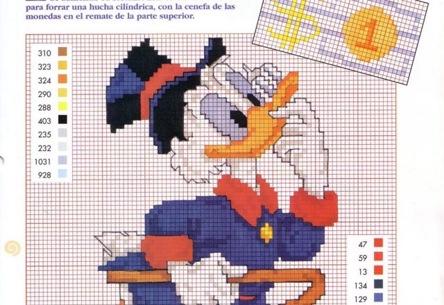 Disney Scrooge McDuck with walking stick and dollars