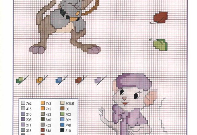 Disney The Rescuers with flowers and snails